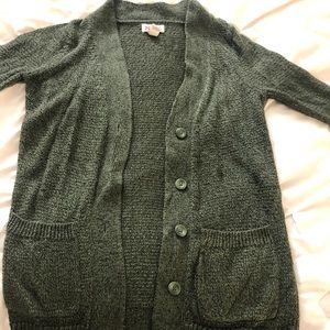 Green cardigan